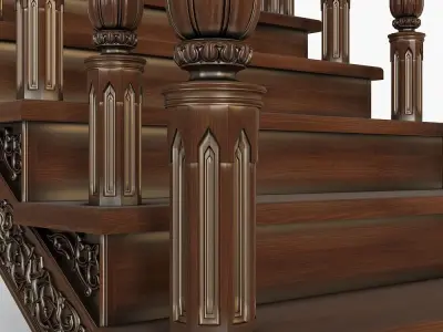 Stairs cnc kitbash  3D model