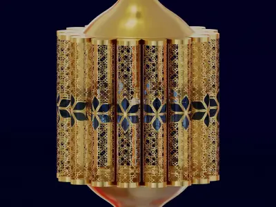 Egyptian patterned lamp 3D model