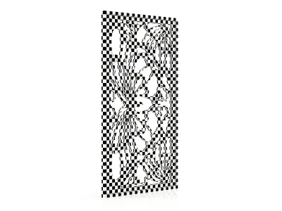 Decorative Pattern CNC Wall Partition 3d Panel 003 Free 3D model