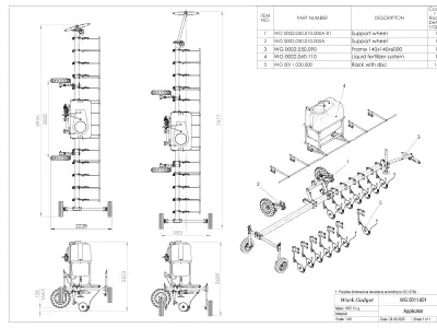 WG 0011 - Complete range of 4 liquid fertilizer applicators 3D model