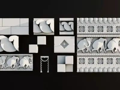 Ornament Pack Vol 27 - Indian Persian  3D model