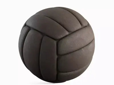 Old Leather Volleyball Ball 06 3D model