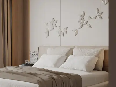 Bedroom interior scenes 3D model V4