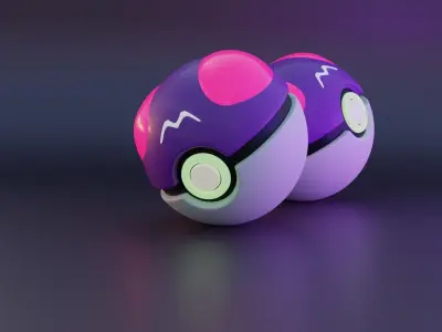 Master ball Low-poly 3D Model  3D model