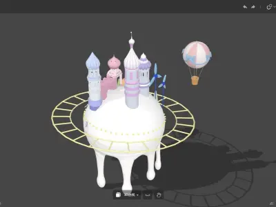Candy castle Free 3D model