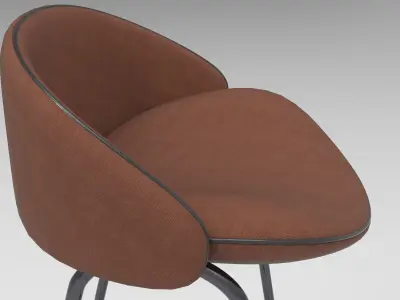 Gone Barstool Low-poly 3D model