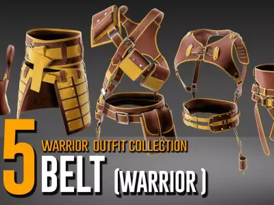 25 Warrior Belt - Outfit Collection- VOL 06 3D model