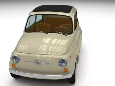 Fiat 500D Nuova 1960 Low-poly 3D model