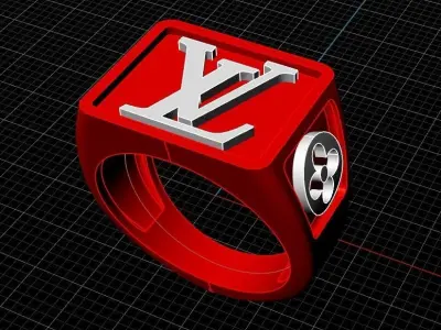 Louis vuitton LV ring men man 3D print model
