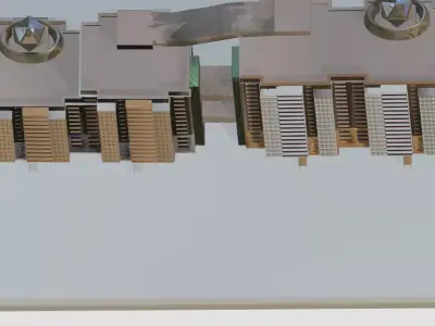 Building architect  Low-poly 3D model