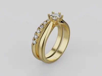 Wedding Rings 91333 3D print model