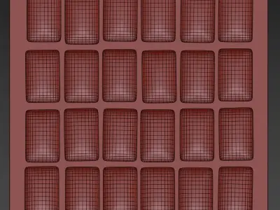 Wooden Plates Wall Decoration 3D model