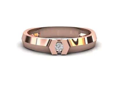 STL 3DM Print Ready Women Diamond Ring Lightweight Printable  3D print model 5