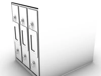 Archivador metal cabinet with four drawers 3D model