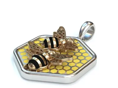 Bee Pendant 3D print model