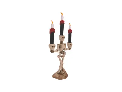 Skeleton Candle Holder Halloween Spooky Skeleton Candelabra  3D print model