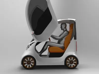 Electric car one place 01 3D model