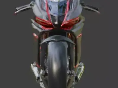Futuristic Cyber Racing Motorcycle 3D Model Low-poly 3D model
