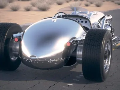 Tank Car Jay Leno desert studio 3D model