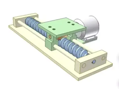 Worm gear with motion 3D model