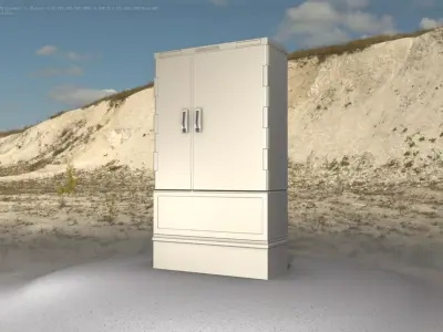 Electrical Distribution Cabinet 12 Low-poly 3D model