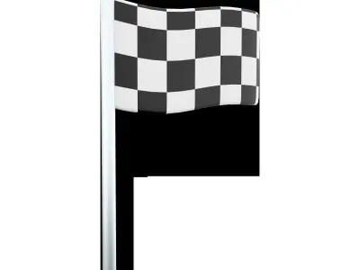 3d  racing flag icon 3D model