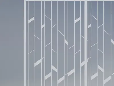 Wall partition Low-poly 3D model