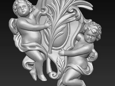 Angels Relief 3D Model 3D model