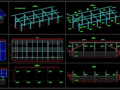 3 MW Solar Project Type 14 3D model