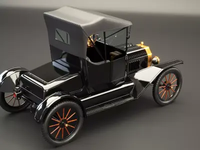 T Roadster 1915 Low-poly 3D model