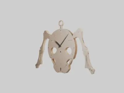 Skeleton Wall Clock model 3D model