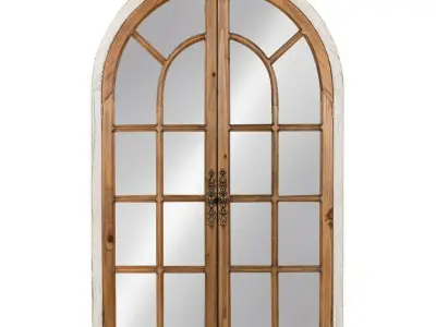 Mcclanahan Arch Solid Wood Wall Mirror 3D model