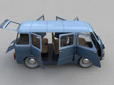 FIAT 600 MULTIPLA CORIASCO FAMILIARE 1956 3D model