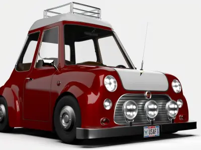 Stylized  cartoon car 3D model