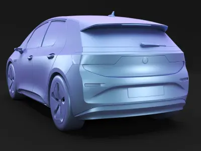 German electric compact car 3D model