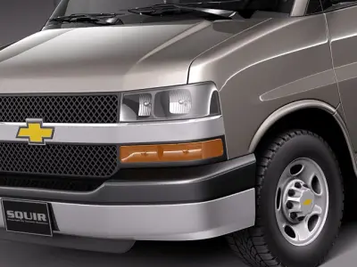 Chevrolet Express Passenger van 2001-2013 3D model