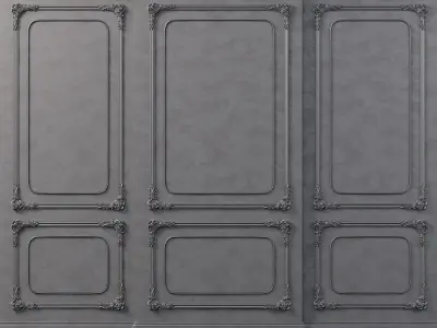 Wall Molding Low-poly 3D model