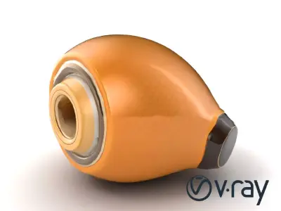 Luxury Compact Pocket Stimulator Gold Finish model pack Low-poly 3D model