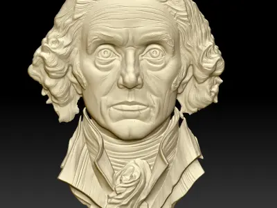 3D Bas-Relief Model of Thomas Jefferson 3D print model