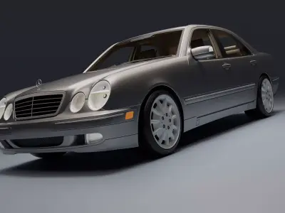 Mercedes-Benz E 320 Low-poly 3D model