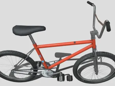 Two low poly bikes Low-poly 3D model