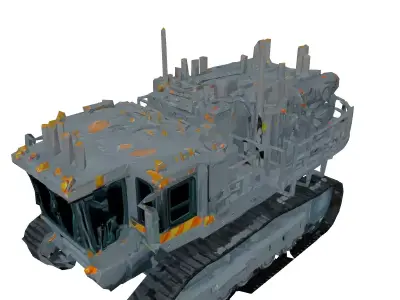 Heavy Duty Tracked Vehicle 3D Model Low-poly 3D model