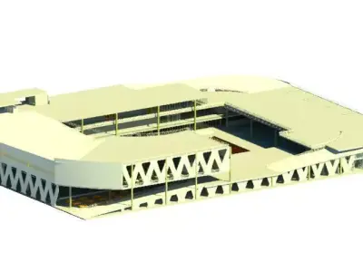 stadium school building 3D model