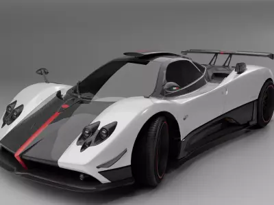 Pagani Zonda Cinque Low-poly 3D model