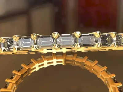 Luxury Diamond Ring Design 3D Jewelry Model STL OBJ Format 3D print model