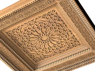 Ceiling in oriental style Arabic decorative ceiling  3D model