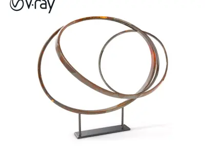 Modern Art Sculpture Model Pack Low-poly 3D model