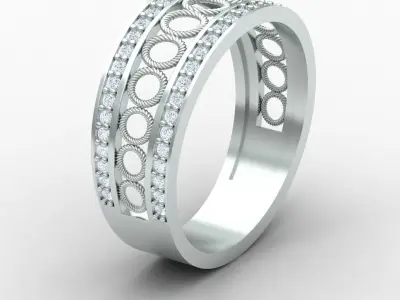 Wedding ring 08 3D print model