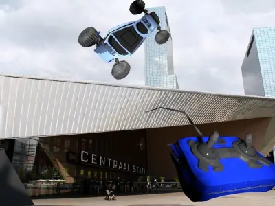 Race car as a toy including remote controller 3D model