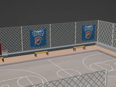  Basketball Stadium - Oklahoma City Thunder Low-poly 3D model